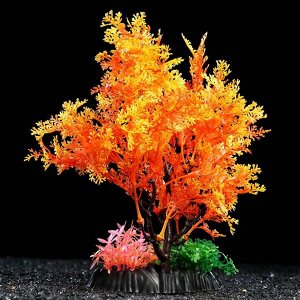 Растение искусственное аквариумное, 25 см, оранжевое