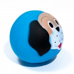 Игрушка пищащая "Песик" для собак, 7 см, синяя
