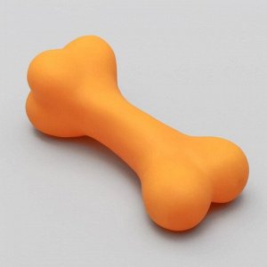 Игрушка пищащая "Кость большая" для собак, 18 см, оранжевая