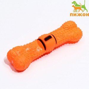 Игрушка пищащая "Мегакость" для собак, 22,5 см, оранжевая