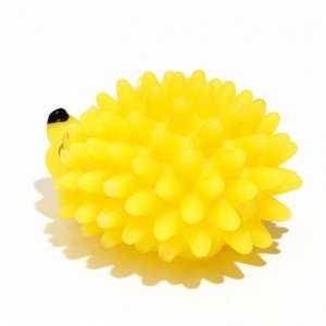 Игрушка пищащая "Ёжик" мини для собак, 5 см, жёлтая