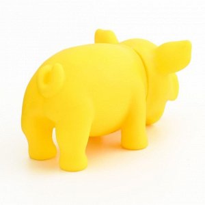 Пижон Игрушка хрюкающая &quot;Веселая свинья&quot; для собак, 15 см, жёлтая