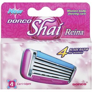 DORCO SHAI Reina (4 шт.), кассеты Женские с 4 лезвиями,  12уп/72уп.