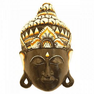 Маска настенная Голова Будда - это символ защиты, достатка, гармонии, счастья и удачи албез