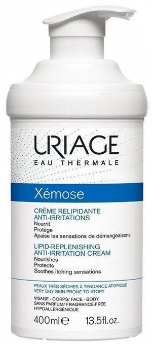 Uriage Xemose Крем липидовосстанавливающий против раздражений для лица и тела 400 мл Урьяж