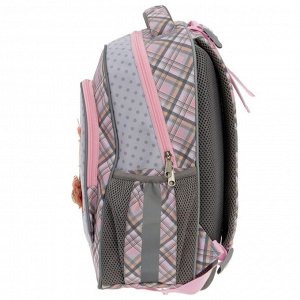 Рюкзак каркасный Erich Krause ErgoLine 15 L, 39 х 28 х 14 см, Teddy Bear, бежевый/розовый