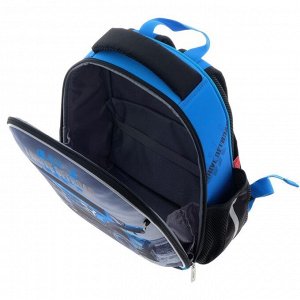 Рюкзак каркасный Hatber Ergonomic Mini, 35 х 27 х 13 см, Sweets, фиолетовыйлетовый/голубой