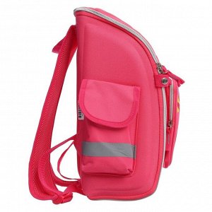 Рюкзак каркасный + пенал и мешок для обуви, 34,5 х 26 х 13 мм, Barbie, подарок-кукла, розовый