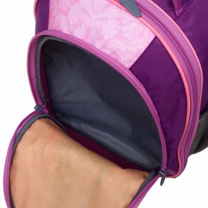 Рюкзак школьный Calligrata "Зайка", 37 х 27 х 16 см, эргономичная спинка, голубой/розовый