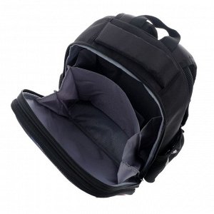 Рюкзак каркасный Hatber Ergonomic Plus, 38 х 29 х 16 см, Karambit, 3D эффект, синий/чёрный