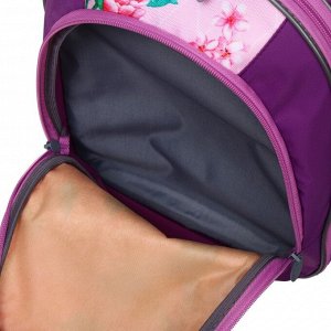 Рюкзак школьный Calligrata "Колибри", 37 х 27 х 16 см, эргономичная спинка, голубой/розовый
