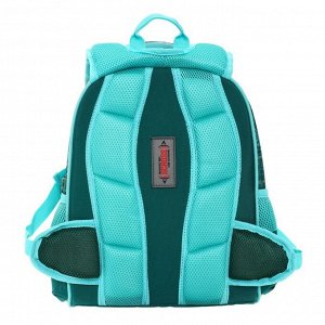 Рюкзак каркасный Across + мешок для обуви, 39 х 29 х 17 см, зелёный/серый