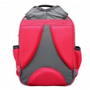 Рюкзак школьный с эргономичной спинкой, Calligrata, 37 х 27 х 16, «Совушка», серый/розовый