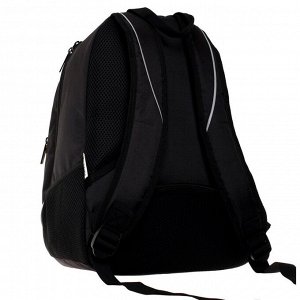 Рюкзак школьный Hatber Sreet, эргономичная спинка, 42 х 30 х 20 см, Hard Bro, чёрный/жёлтый