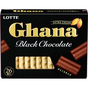 Шоколад ГАНА Экселент тёмный, набор 4,6г х26шт, Lotte, 119,6гр.