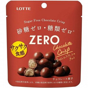 Шоколадное драже Zero без сахара, Lotte, 28гр.