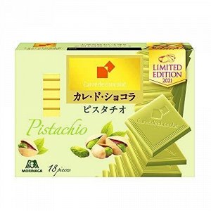 Шоколад Carre de Chocolat "Фисташковый" 18шт, Morinaga, 86,4г