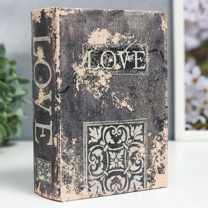Шкатулка-книга дерево кожзам "Узор. Ретро. Love" 16х11х4,5 см