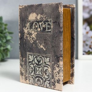 Шкатулка-книга дерево кожзам "Узор. Ретро. Love" 16х11х4,5 см