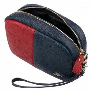 0-770 Косметичка сумочка, отдел на молнии, цвет синий 18х12х5см