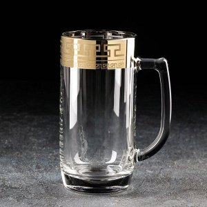 Кружка для пива «Нэро», 330 мл, цвет напыления золотой