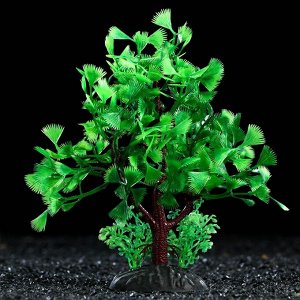 Растение искусственное аквариумное, 15 см, зелёное