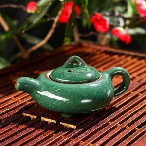 Набор для чайной церемонии «Лунный камень», 7 предметов: чайник 150 мл, чашки 50 мл, цвет зелёный