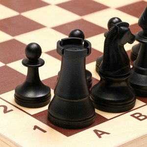 СИМА-ЛЕНД Шахматы гроссмейстерские (доска дерево 43х43 см, фигуры пластик, король h=10.5 см)