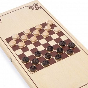 Нарды "Витки", деревянная доска 60 х 60 см, с полем для игры в шашки