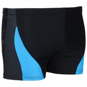 Плавки для плавания, размер 56, цвет чёрный/серый/голубой