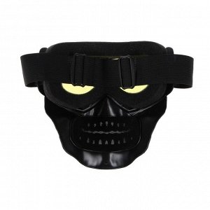 Torso Очки-маска для езды на мототехнике, разборные, визор желтый, цвет черный