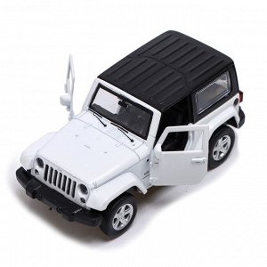 Автоград Машина металлическая JEEP WRANGLER, 1:42, инерция, открываются двери, цвет белый