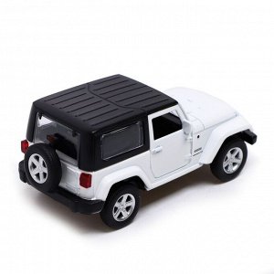 Автоград Машина металлическая JEEP WRANGLER, 1:42, инерция, открываются двери, цвет белый