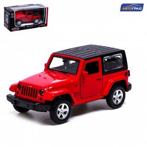 Машина металлическая JEEP WRANGLER, 1:42, инерция, открываются двери, цвет белый