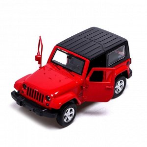 Машина металлическая JEEP WRANGLER, 1:42, инерция, открываются двери, цвет белый