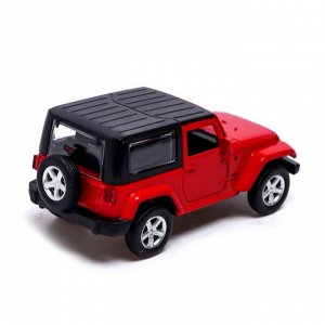 Автоград Машина металлическая JEEP WRANGLER, 1:42, инерция, открываются двери, цвет красный