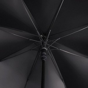 Зонт - трость полуавтоматический «Однотонный», 8 спиц, R = 61 см, цвет чёрный