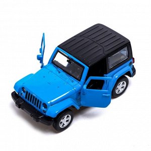 Машина металлическая JEEP WRANGLER, 1:42, инерция, открываются двери, цвет синий