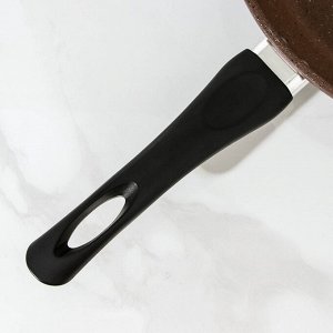 Сковорода Rock, d=27 см, пластиковая ручка, антипригарное покрытие, цвет коричневый