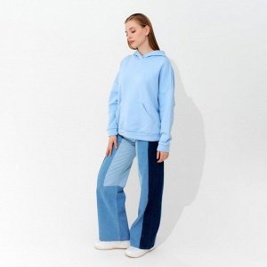 Худи женское MINAKU: Casual Collection цвет голубой размер