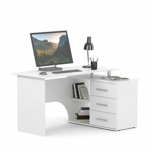 Компьютерный стол «КСТ-09», 1350 ? 935 ? 744 мм, угол правый, цвет белый