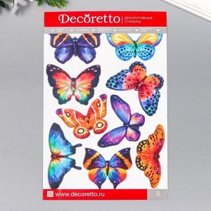 Наклейки Decoretto "Акварельные бабочки" 25х35 см