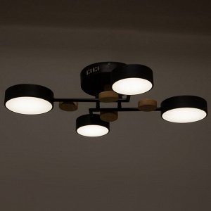 Люстра с ПДУ 2297/4BK LED 96Вт 3000-6000К черный 63х46х14 см