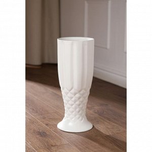Ваза керамическая "Чаша", напольная,белая матовая, 42 см.