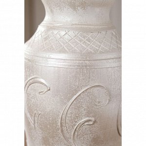 Ваза керамическая "Весна", напольная, пломбир, белая, 59 см