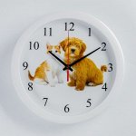 Часы настенные, серия: Животный мир, &quot;Дружба&quot;, плавный ход, d=28 см