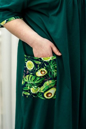 Платье Сусанна авокадо т. зеленый, р. 62-76