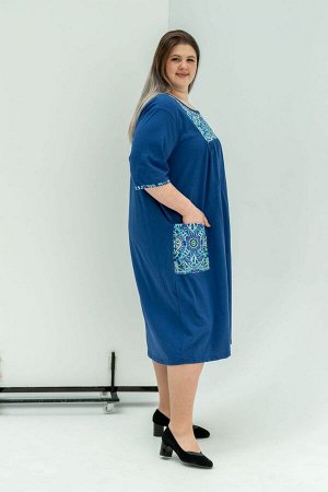 Платье Сусанна синий, р. 62-76