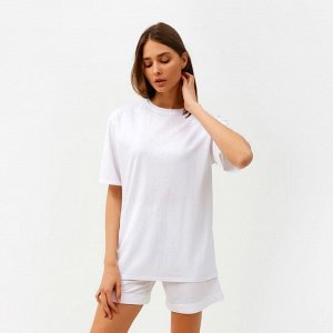 Костюм женский (футболка, шорты) MINAKU: Casual collection цвет белый
