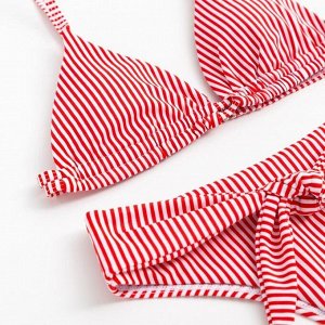 Купальник женский раздельный MINAKU "Stripe", цвет красный